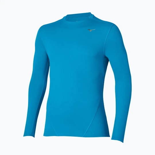 Zdjęcie produktu Longsleeve do biegania męski Mizuno Tech Thermal Charge Breath Thermo Long Sleeve Tee blue jewel