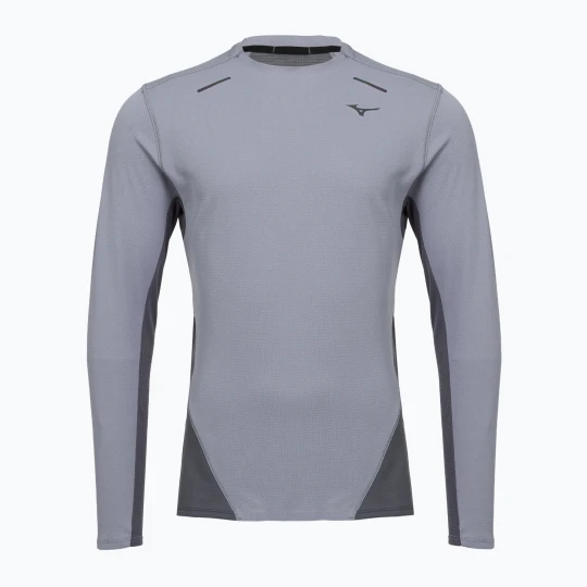 Zdjęcie produktu Longsleeve do biegania męski Mizuno Tech Thermal Charge quiksilver Szary