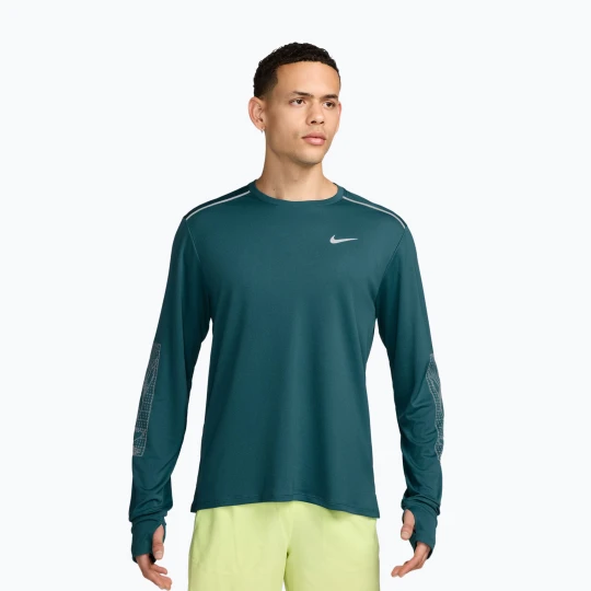 Zdjęcie produktu Longsleeve do biegania męski Nike Miler bright spruce Zielony
