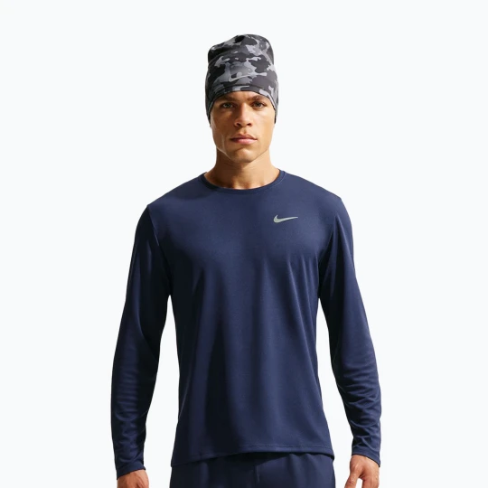 Zdjęcie produktu Longsleeve do biegania męski Nike Miler Dri-Fit UV midnight navy Granatowy