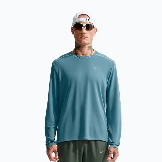 Zdjęcie produktu Longsleeve do biegania męski Nike Miler Dri-Fit UV smokey blue