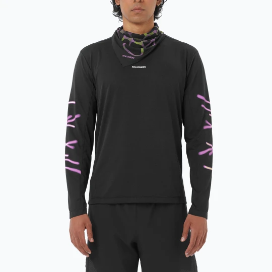 Zdjęcie produktu Longsleeve do biegania męski Salomon Shakeout Core deep black