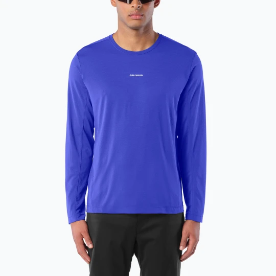 Zdjęcie produktu Longsleeve do biegania męski Salomon Shakeout Core LS Tee clematis blue