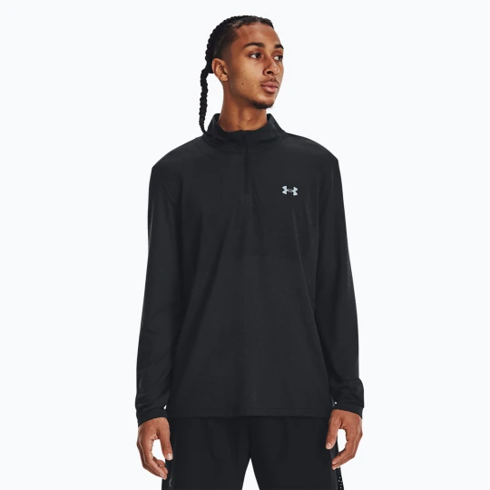 Zdjęcie produktu Longsleeve do biegania męski Under Armour Seamless Stride 1 / 4 Zip black / reflective