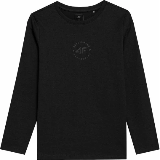 Zdjęcie produktu Longsleeve dziewczęcy 4FJSS23TLONF056 4F Czarny