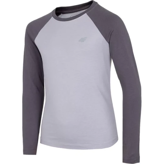 Zdjęcie produktu Longsleeve dziewczęcy HJZ22 JTSDL001 4F Szary
