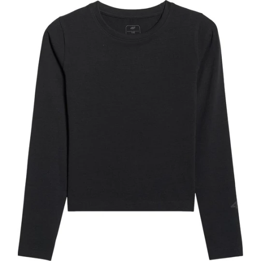 Zdjęcie produktu Longsleeve dziewczęcy TLONF512 4F Czarny