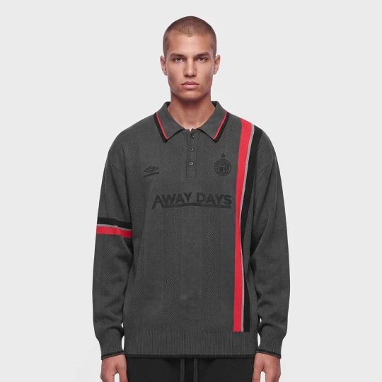 Zdjęcie produktu Longsleeve Knitted Football Polo Umbro szary