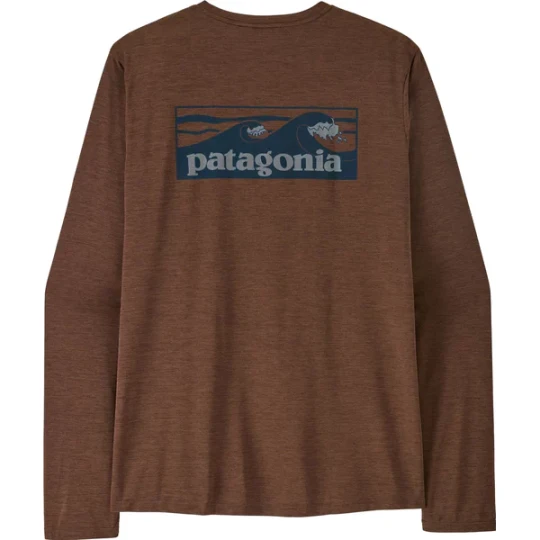 Zdjęcie produktu Longsleeve męski Capilene Cool Daily Shirt - Boardshort Logo Patagonia Brązowy
