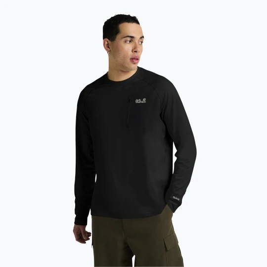 Zdjęcie produktu Longsleeve męski Jack Wolfskin Prelight Trail Crew black