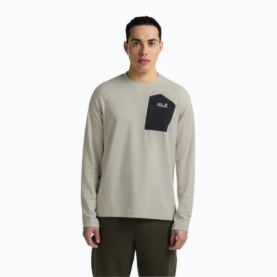 Zdjęcie produktu Longsleeve męski Jack Wolfskin Prelight Trail Crew pale sand Beżowy