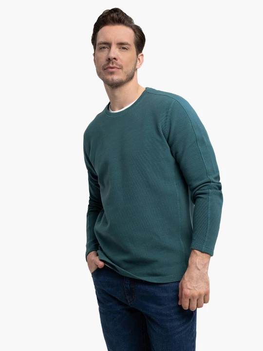 Zdjęcie produktu Longsleeve męski L-FAR Volcano Turkusowy