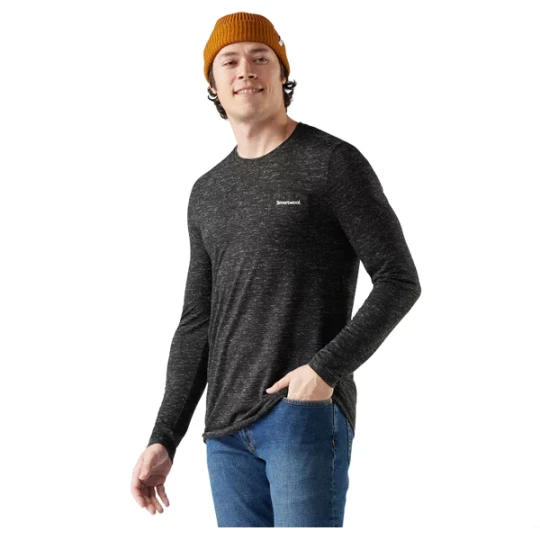 Zdjęcie produktu Longsleeve męski Merino Hemp Blend Gear Up Graphic Tee SmartWool Czarny