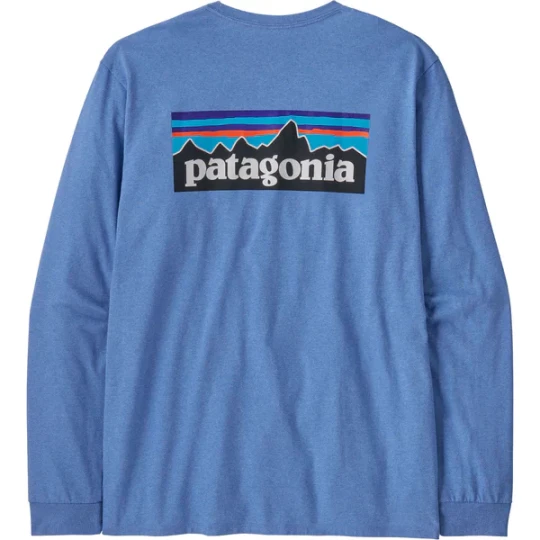 Zdjęcie produktu Longsleeve męski P-6 Logo Responsibili Tee Patagonia Niebieski