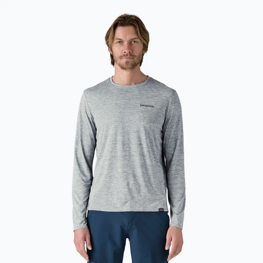 Zdjęcie produktu Longsleeve męski Patagonia Cap Cool Daily Graphic Shirt-Waters boardshort logo abalone blue / feather grey