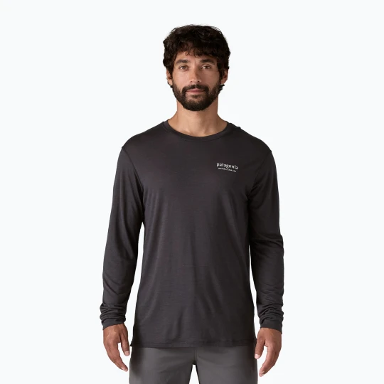 Zdjęcie produktu Longsleeve męski Patagonia Cap Cool Merino Blend Graphic heritage header / black