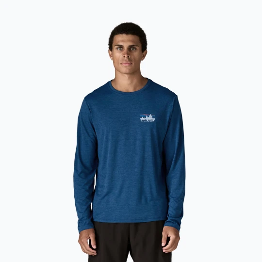 Zdjęcie produktu Longsleeve męski Patagonia Capilene Cool Daily - '73 Skyline clement blue / light clement blue x-dye Granatowy