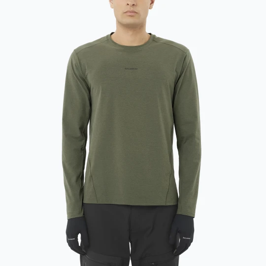 Zdjęcie produktu Longsleeve męski Salomon Trackline grape leaf Zielony