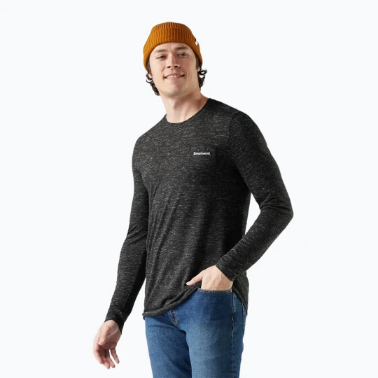Zdjęcie produktu Longsleeve męski Smartwool Merino Hemp Blend Gear Up Graphic black heather