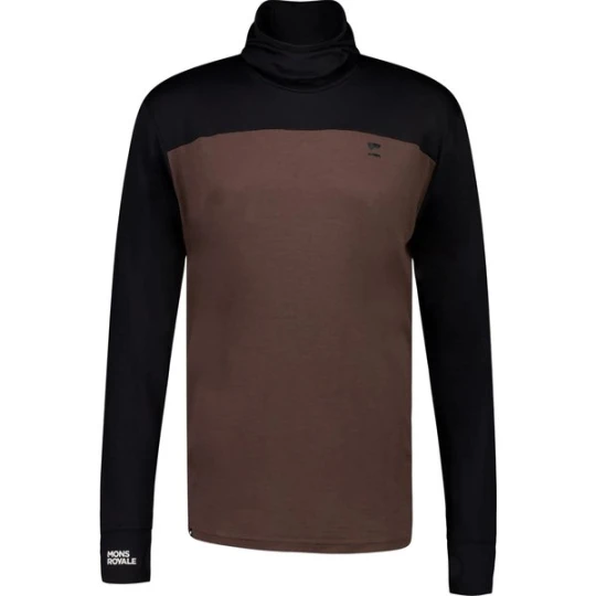 Zdjęcie produktu Longsleeve męski Yotei Powder Hood Ls Mons Royale Brązowy