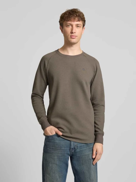 Zdjęcie produktu Bluzka z długim rękawem o kroju regular fit z efektem dzianiny model ‘Jirgi’ G-Star Raw Jasnoszary
