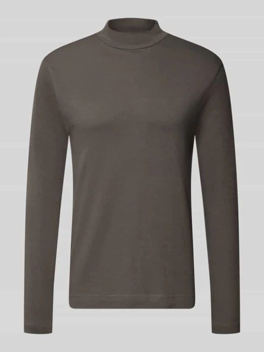 Zdjęcie produktu Longsleeve o kroju regular fit z czystej bawełny ze stójką Christian Berg Antracytowy