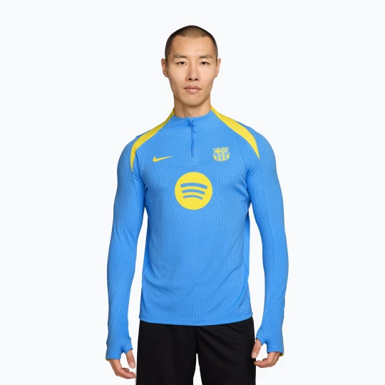 Zdjęcie produktu Longsleeve piłkarski męski Nike FC Barcelona Strike Elite SE Drill Top university blue / opti yellow / opti yellow