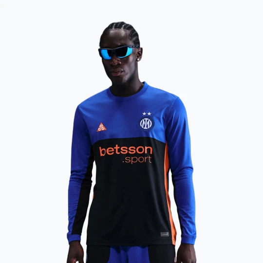 Zdjęcie produktu Longsleeve piłkarski męski Nike Inter Milan Stadium SE hyper blue/black/safety orange
