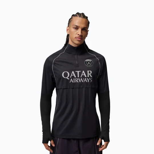 Zdjęcie produktu Longsleeve piłkarski męski Nike Paris Saint-Germain Strike Elite SE Aerogami Shell Top black / black / atmosphere grey