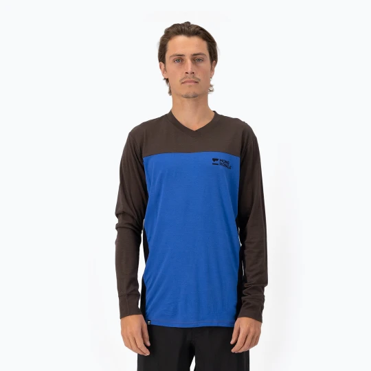 Zdjęcie produktu Longsleeve rowerowy męski Mons Royale Redwood Enduro VLS cedar/ cobalt/ black Niebieski