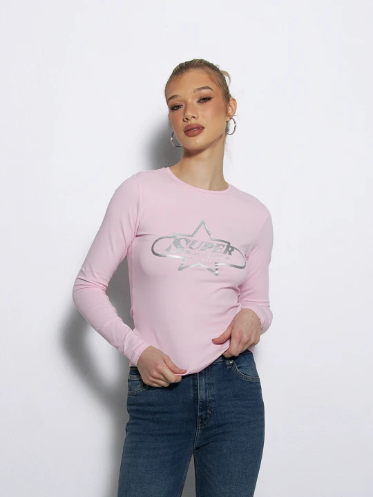Zdjęcie produktu Longsleeve super star różowy Local Heroes