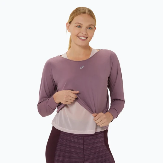 Zdjęcie produktu Longsleeve + koszulka do biegania damska ASICS Nagino Run dusty mauve / watershed rose Fioletowy