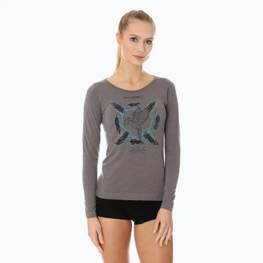 Zdjęcie produktu Bluza termoaktywna damska Brubeck Outdoor Merino Wool Pro zielony/góry 13