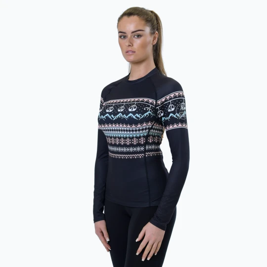 Zdjęcie produktu Bluza termoaktywna damska Surfanic Cozy Limited Edition Crew Neck black fairisle