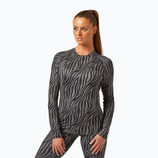 Zdjęcie produktu Bluza termoaktywna damska Surfanic Cozy Limited Edition Crew Neck black zebra