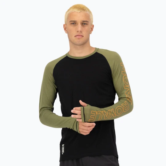 Zdjęcie produktu Bluza termoaktywna męska Mons Royale Temple Merino fern/black