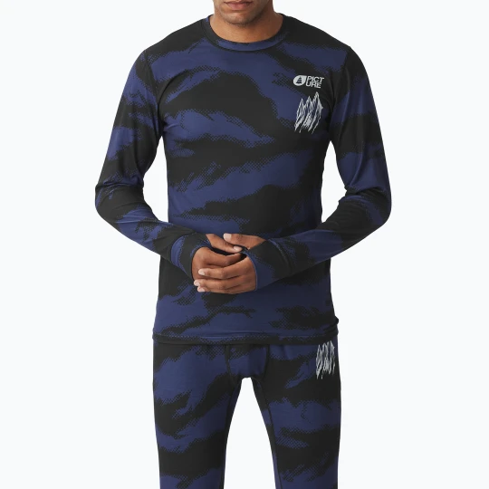 Zdjęcie produktu Bluza termoaktywna męska Picture Lhotse Printed retro fusion print Czarny