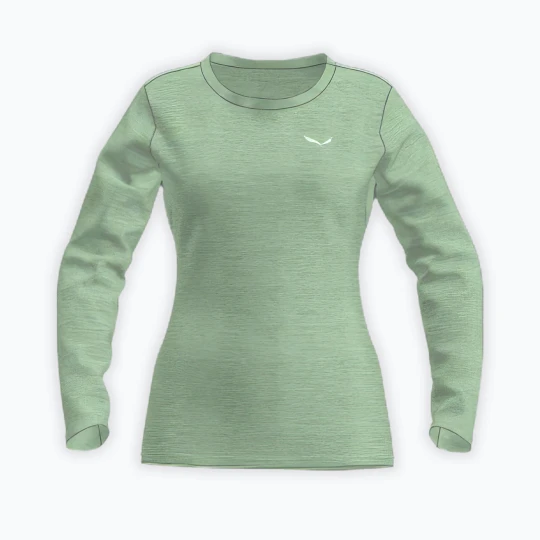 Zdjęcie produktu Longsleeve trekkingowy damski Salewa Puez Melange Dry pastel green melange