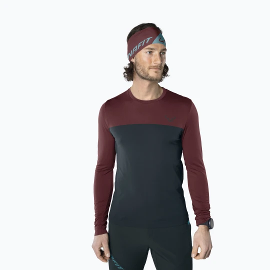 Zdjęcie produktu Longsleeve trekkingowy męski DYNAFIT Traverse S-Tech bluberry burgundy Granatowy