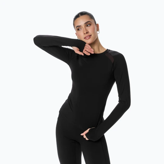 Zdjęcie produktu Longsleeve treningowy damski Cardio Bunny czarny