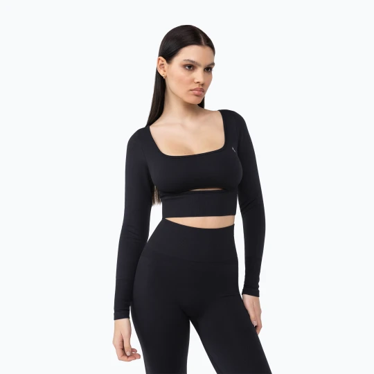Zdjęcie produktu Longsleeve treningowy damski Carpatree Dopamine Buzz Seamless obsidian black