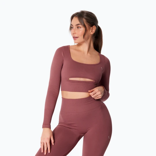 Zdjęcie produktu Longsleeve treningowy damski Carpatree Dopamine Buzz Seamless rose/brown Różowy