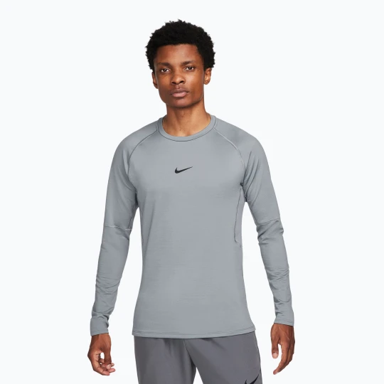 Zdjęcie produktu Longsleeve treningowy męski Nike Pro Warm smoke grey / black