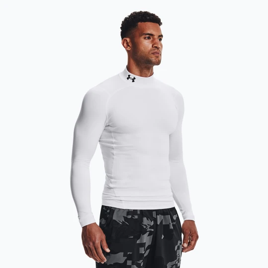 Zdjęcie produktu Longsleeve treningowy męski Under Armour Comp Mock UA Armour white / black