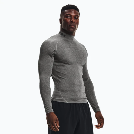 Zdjęcie produktu Longsleeve treningowy męski Under Armour HG Armour Comp Mock carbon heather / black Szary