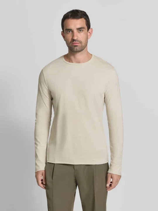 Zdjęcie produktu Longsleeve w kroju regular fit z czystej bawełny model 'Kendrick' Drykorn Złamany biały