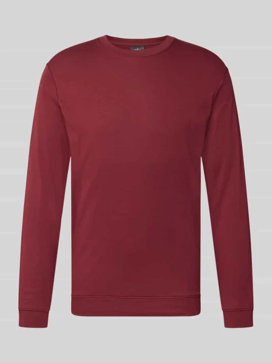 Zdjęcie produktu Longsleeve z czystej bawełny o kroju regular fit Model 'Pima' RAGMAN Bordowy