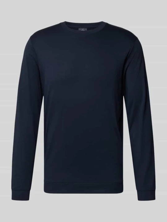 Zdjęcie produktu Longsleeve z czystej bawełny o kroju regular fit Model 'Pima' RAGMAN Granatowy