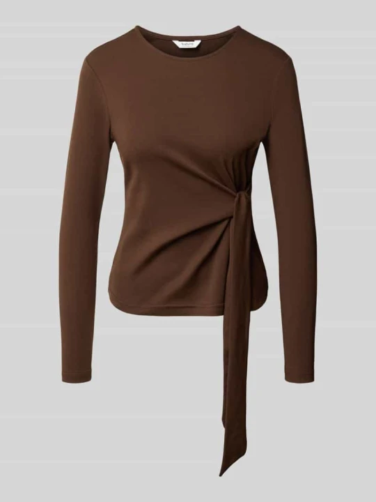 Zdjęcie produktu Longsleeve z detalem węzła model 'RIMONICA' B.Young Ciemnobrązowy