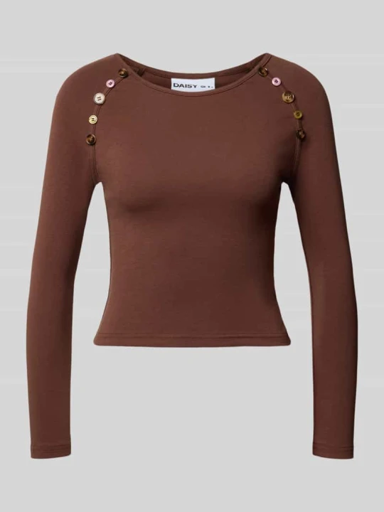 Zdjęcie produktu Longsleeve z guzikami model 'EMIE' Daisy Street Czekoladowy
